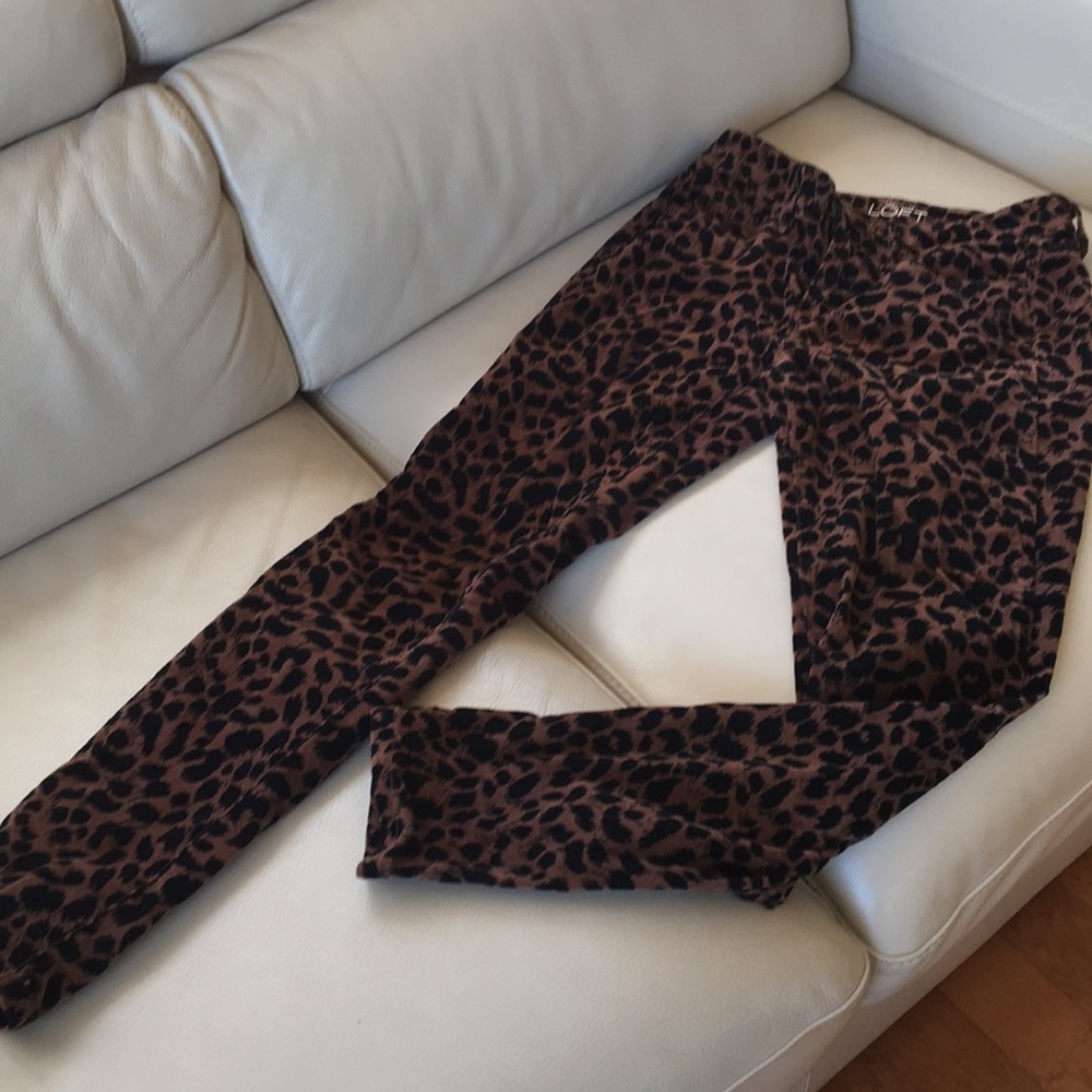 LOFT leopard print pants